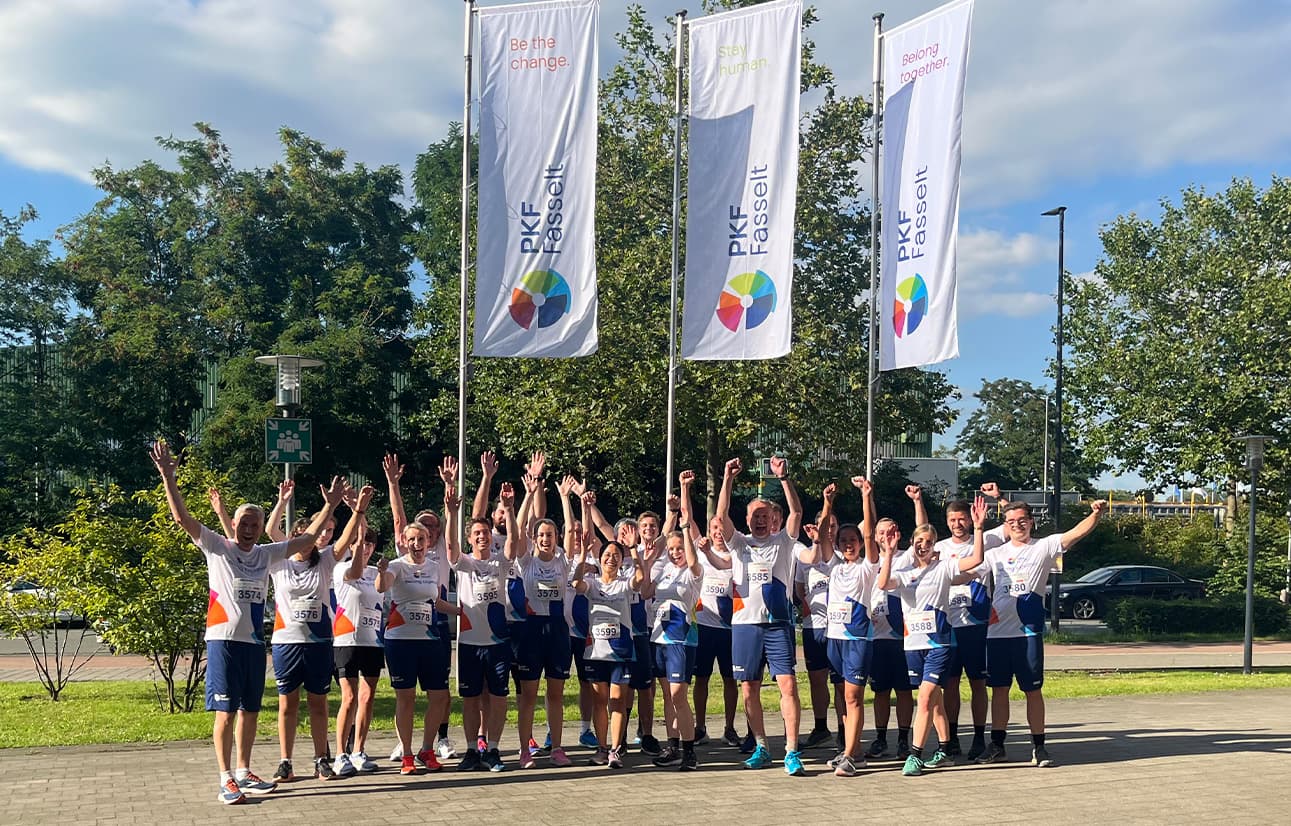 Team von PKF Fasselt beim TARGOBANK Run in Duisburg